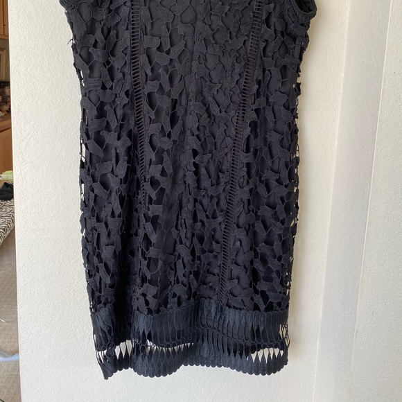 Suzanne Betro Crochet Black Dress size:L - Picture 5 of 7